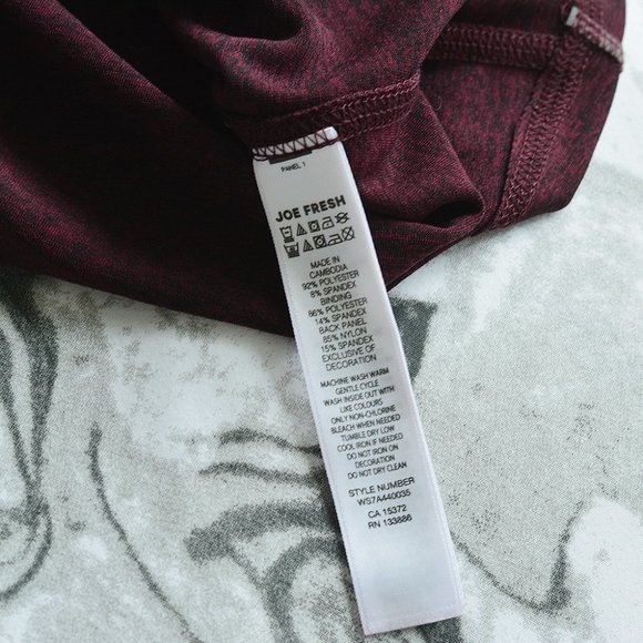 NWOT Joe Fresh Burgundy Workout Tank - Picture 4 of 6